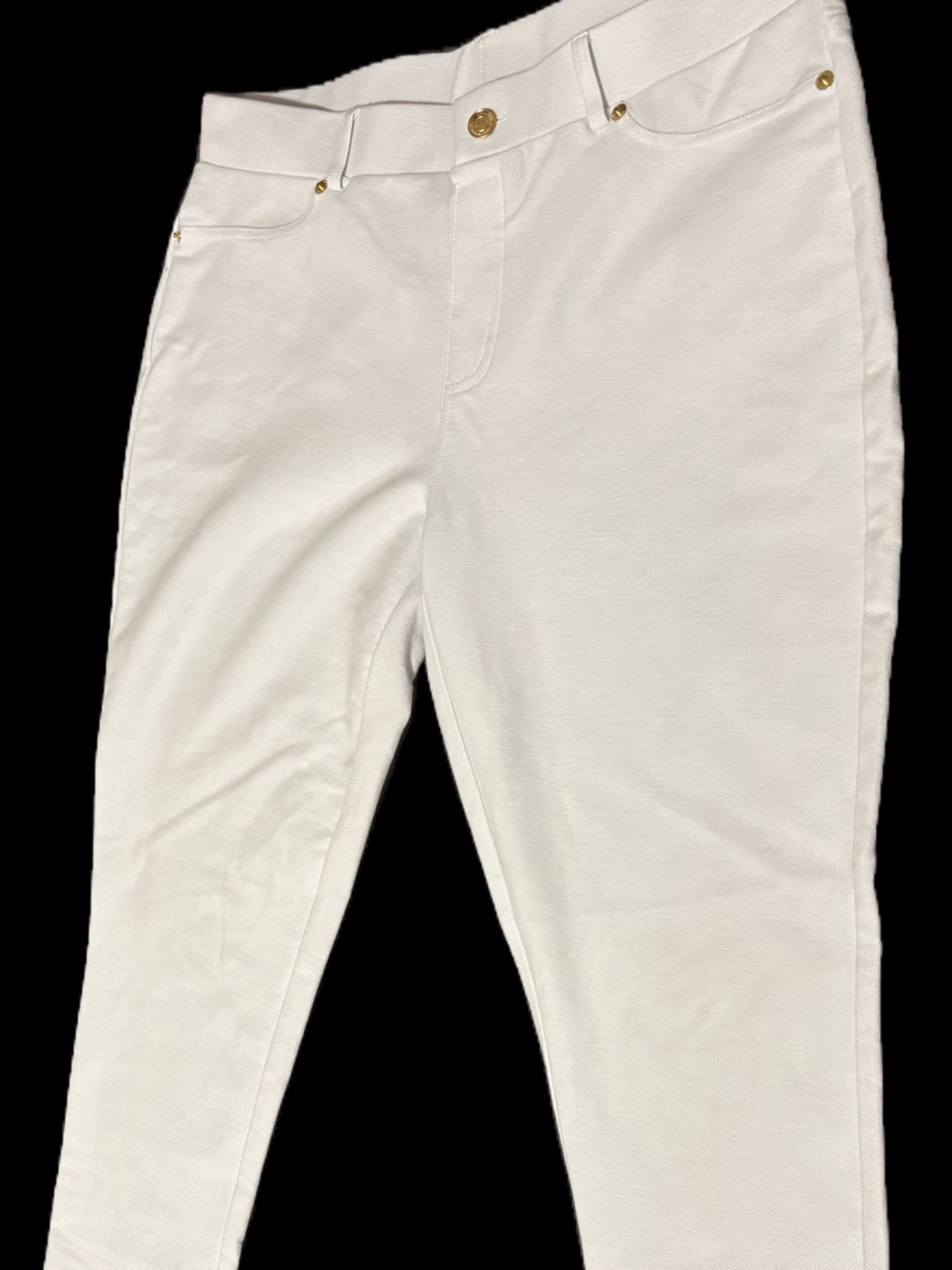 Women’s White Stretch Classic Fit Pants